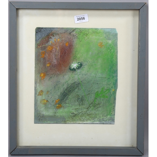 2056 - Keith Purser, mixed media on paper, garden, 1991, signed with monogram, inscribed verso, sheet 27cm ... 