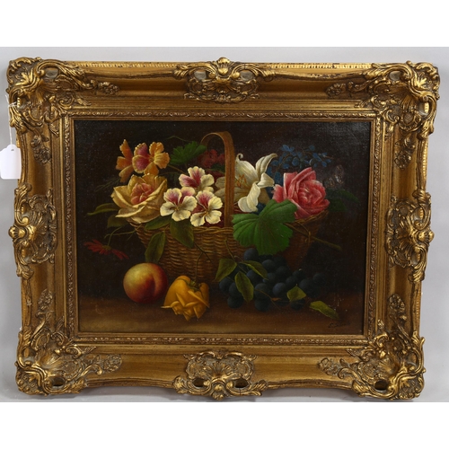 2093 - **DESCRIPTION CHANGE** *Edwin* Steele, oil on canvas, still life, 30cm x 40cm, framed