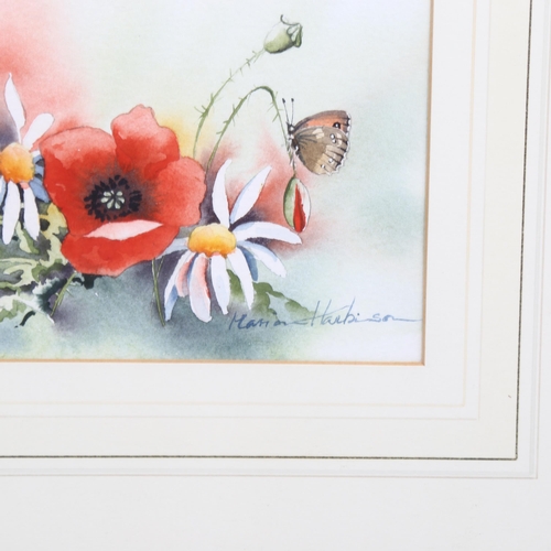 2105 - Marion Harbinson, watercolour, botanical study, 13cm x 18cm, framed