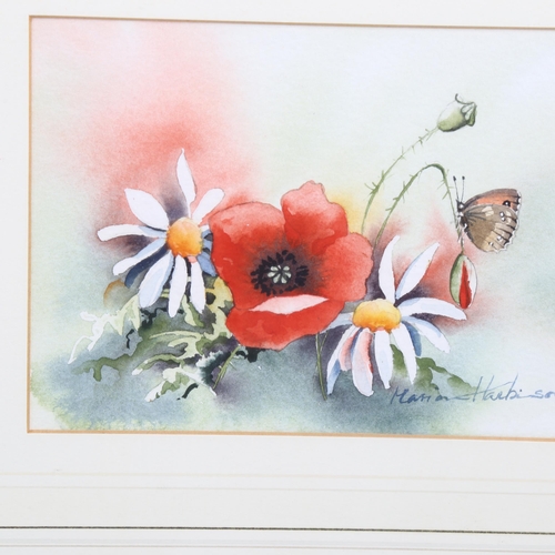 2105 - Marion Harbinson, watercolour, botanical study, 13cm x 18cm, framed