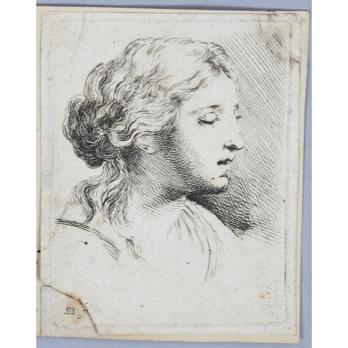 2155 - Sefano Della Bella (1910 - 1664), 3 small engravings, unframed (3)