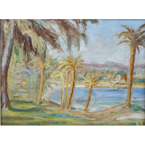 2163 - Circle of Letitia Hamilton, oil on board, Middle Eastern scene, inscribed Ismailia 1946, unsigned wi... 