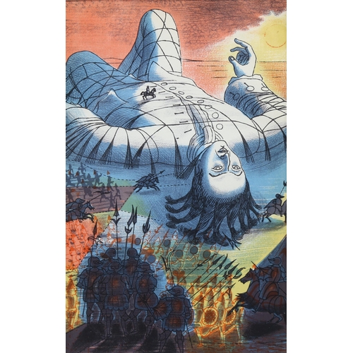 2182 - Edward Bawden (1903-1989), original colour lithograph on paper, Prisoner, from Gullivers Travels, pu... 