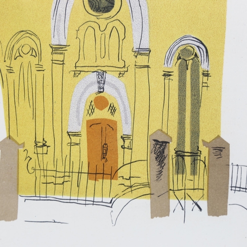 2187 - John Piper (1903-1992), lithograph in colours on paper, Welsh Chapel, 1935, from a collage, 20cm x 1... 