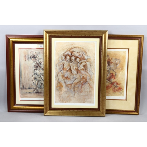 2203 - Kirton Smith, 3 limited edition prints, Classical studies, all signed in pencil, with certificates v... 