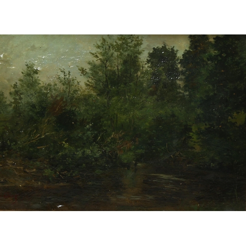 2217 - Attributed to Narcisse de la Pena (French, 1807 - 1876), oil on canvas, Foret de Fontainebleau 1873,... 