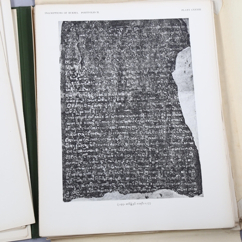 2234 - Inscriptions of Burma, published by University of Rangoon, in original folio, sheet size 35cm x 45cm