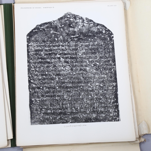 2234 - Inscriptions of Burma, published by University of Rangoon, in original folio, sheet size 35cm x 45cm