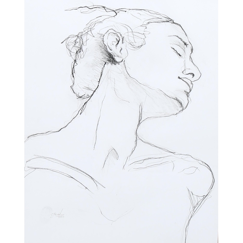 2251 - Clive Fredriksson, pencil life study, 45cm x 35cm, framed