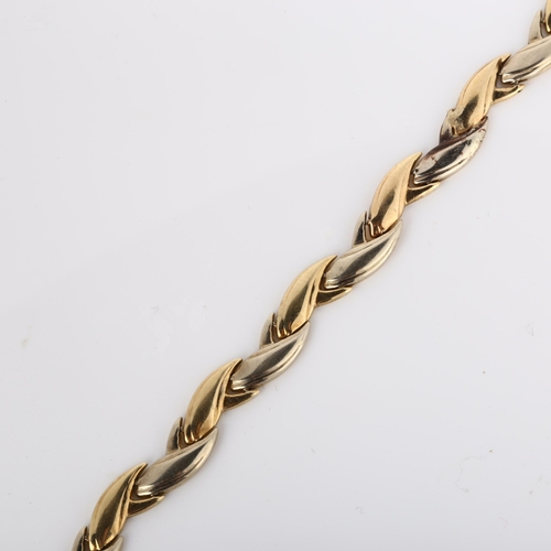 180 - A Continental 14ct gold bracelet, length 19cm, 8.2g