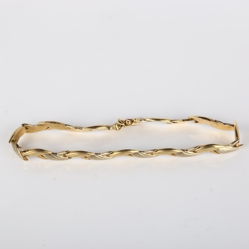 180 - A Continental 14ct gold bracelet, length 19cm, 8.2g