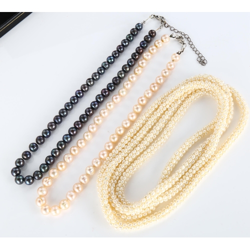 429 - 3 freshwater pearl necklaces