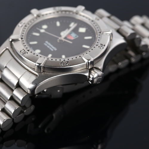 46 - TAG HEUER - a mid-size stainless steel 2000 Series 200M automatic bracelet watch, ref. 669.213F, gre... 