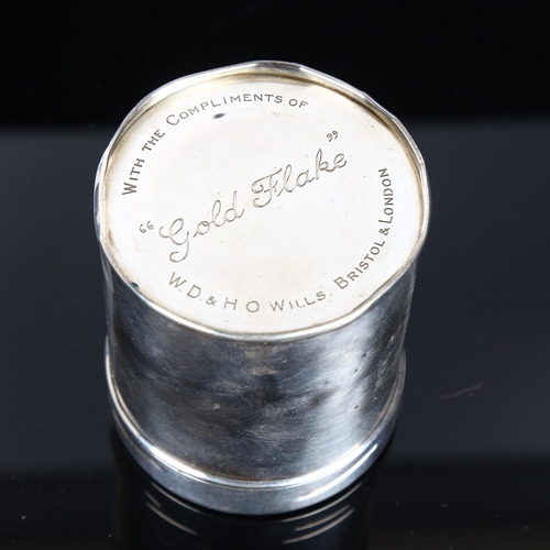 502 - MAPPIN & WEBB - an Art Deco silver Gold Flake tobacco tin, inscribed 