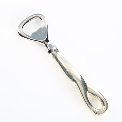 512 - TIFFANY & CO - a sterling silver-handled Padova pattern bottle opener, designed by Elsa Peretti, len... 