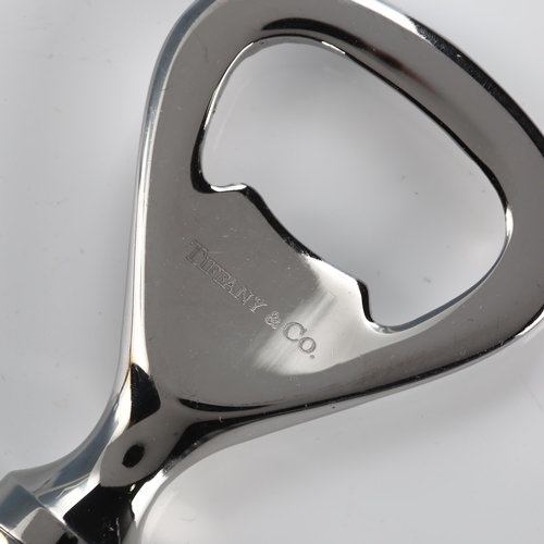 512 - TIFFANY & CO - a sterling silver-handled Padova pattern bottle opener, designed by Elsa Peretti, len... 