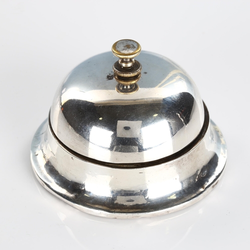 513 - A George V silver-mounted table bell, with twist knop action, by Sydney & Co, hallmarks Birmingham 1... 