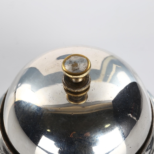 513 - A George V silver-mounted table bell, with twist knop action, by Sydney & Co, hallmarks Birmingham 1... 