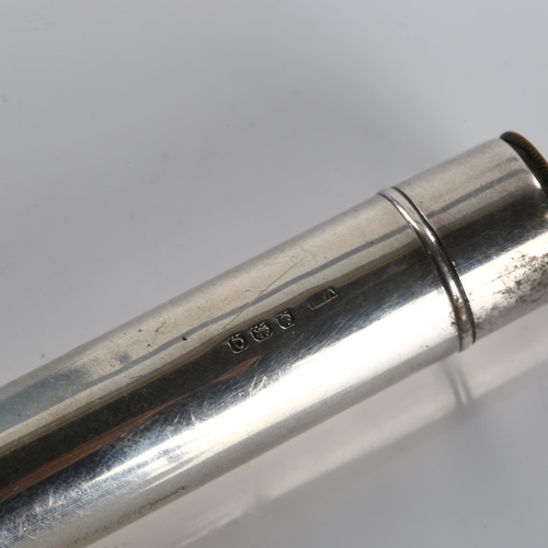 514 - A George VI novelty silver doctor's pocket torch, in the form of a fountain pen case, by Villiers & ... 