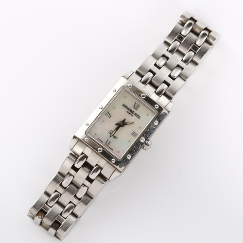 52 - RAMOND WEIL - a lady's stainless steel Collection Tango quartz bracelet watch, ref. 5971, mother-of-... 