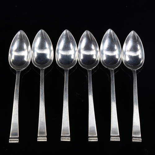 582 - A set of 6 George VI silver grapefruit spoons, by Copper Brothers & Sons Ltd, hallmarks Sheffield 19... 