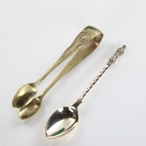 586 - A set of 6 George V silver Apostle teaspoons, by Atkin Brothers, hallmarks Sheffield 1914, length 11... 