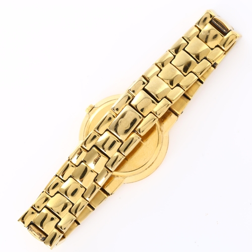 60 - GUCCI - a lady's gold plated 3300L quartz bracelet watch, champagne dial with blue hands and Roman n... 