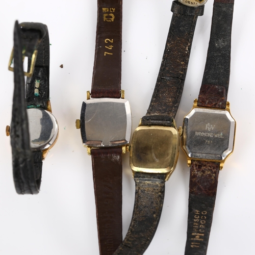 70 - 4 lady's wristwatches, including Omega, Raymond Weil, Tissot and Tressa (4)