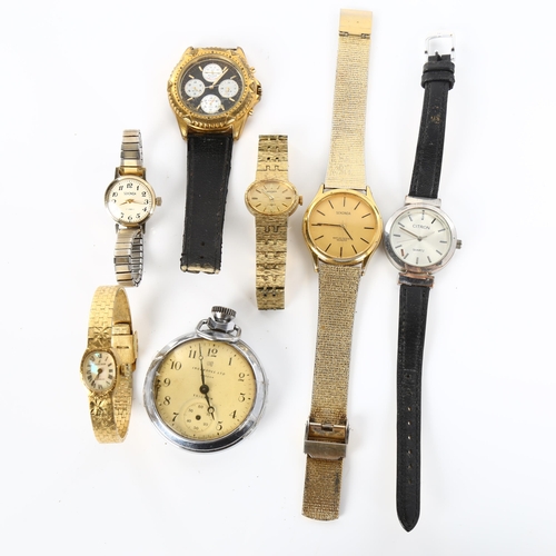 71 - Various watches, including Pulsar quartz, Sekonda etc