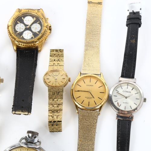 71 - Various watches, including Pulsar quartz, Sekonda etc