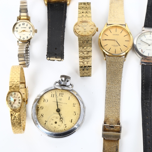 71 - Various watches, including Pulsar quartz, Sekonda etc