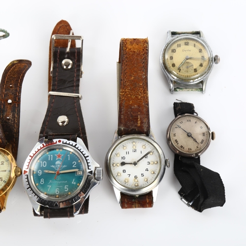 36 - Various wristwatches, including Seiko Sportsmatic, Vostok Komandirskie etc