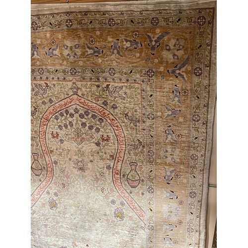 1131 - A Turkish handmade silk rug, 88cm x 60cm