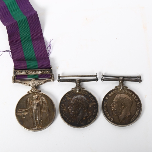 140 - 3 war Service medals, comprising Elizabeth II General Service medal with Arabian Peninsular clasp to... 