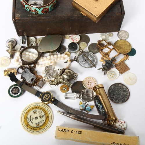 157 - Various collectables, including Gucci quartz wristwatch, silver yard-o-led propelling pencil, Negret... 