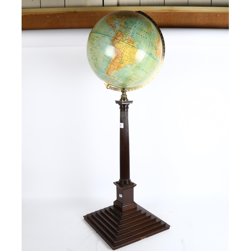 247 - A Vintage globe on stand, globe diameter 28cm, height including stand 94cm