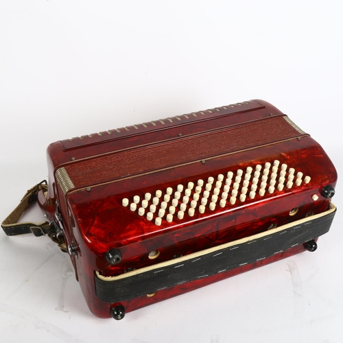 255 - A Vintage piano accordion, cased