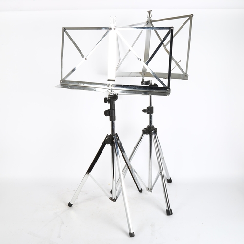 260 - 2 chrome folding music stands