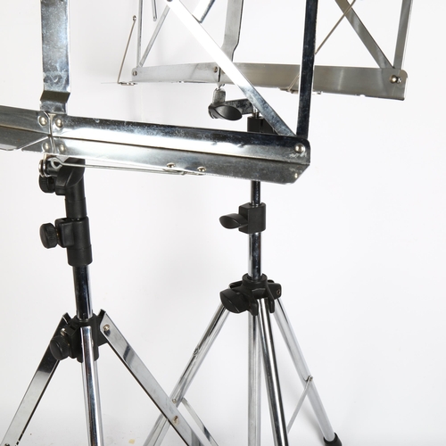 260 - 2 chrome folding music stands