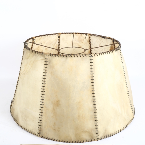 263 - A Vintage leather hide lamp shade, diameter 56cm