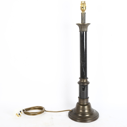 269 - A brass and marble modern lamp stand, height 64cm