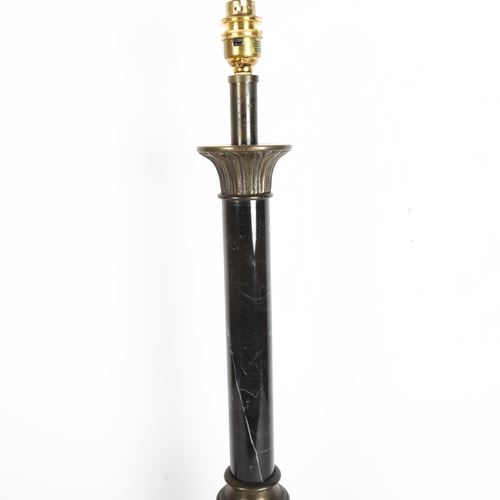 269 - A brass and marble modern lamp stand, height 64cm