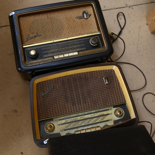 276 - 3 mid-century Bakelite radios, including Bush, Ferguson and Philips, radios are in A/F condition