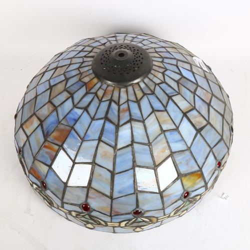 285 - A modern Tiffany style lead light glass lamp shade, 45cm x 23cm