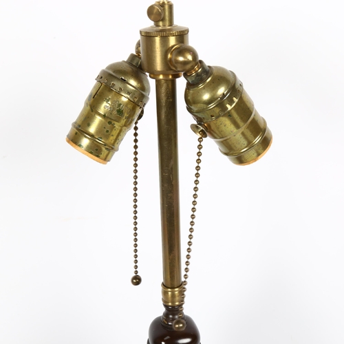 42 - JUST ANDERSEN - an Art Deco Danish Disko metal capsule form table lamp, model no. 1859, with double ... 