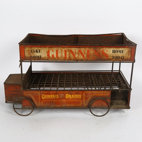 48 - A mid-20th century Guinness Omnibus advertising bottle crate, modelled as a London bus, L46cm, W21cm... 