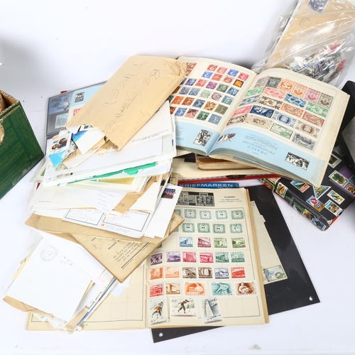 90 - A large quantity of postage stamps and albums, including Victoria Penny Red