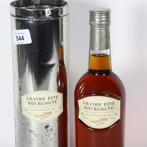 544 - A bottle of Grande Fine Bourgogne, Gabriel Boudier, Dijon, distilled Burgundy Wine, bottle Nr 6504 4... 