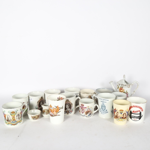 555 - A collection of Royal commemorative mugs