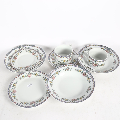 701 - 8 boxes of Royal Norfolk dinner and teaware with floral borders, including soup plates, cups and sau... 